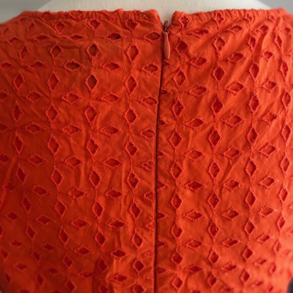 OLD NAVY ORANGE EYELET COTTON DRESS, SZ.8 - Picture 4 of 6